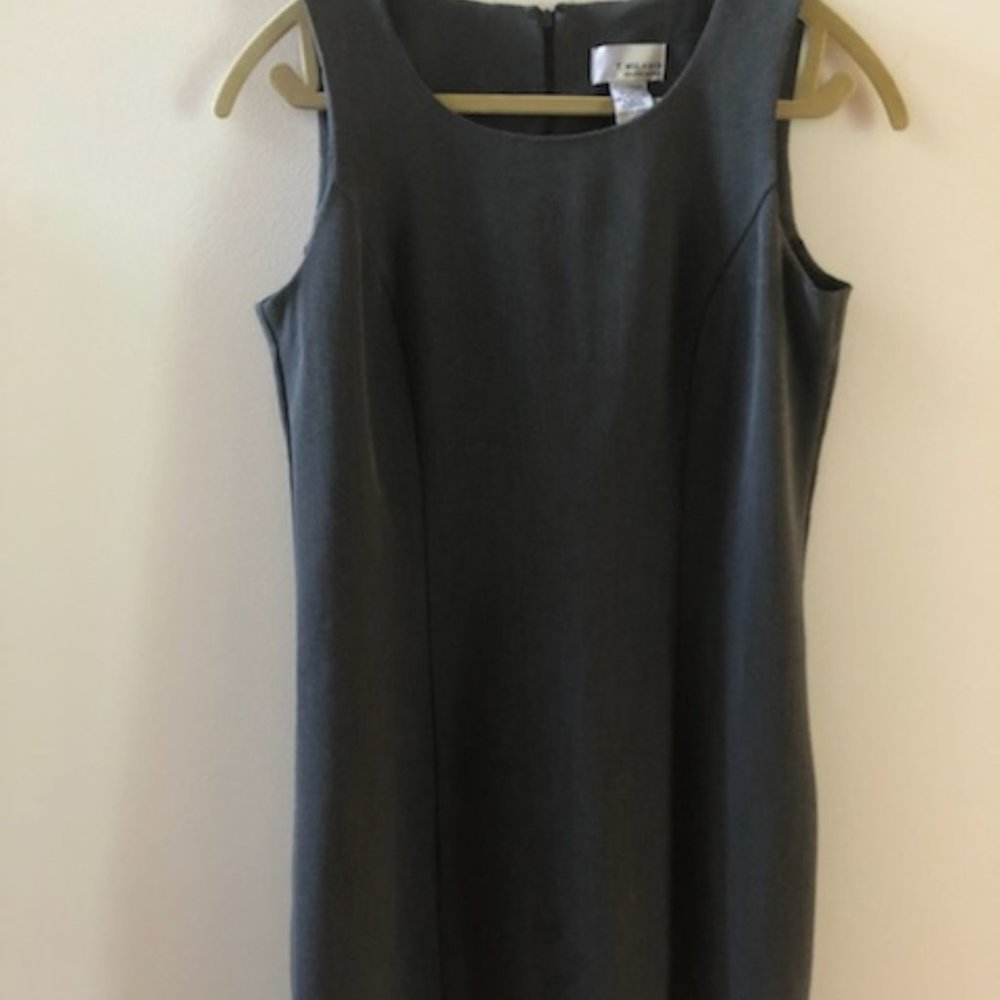 Dark Grey Shell Dress - T. Milano, Size 4 Petite